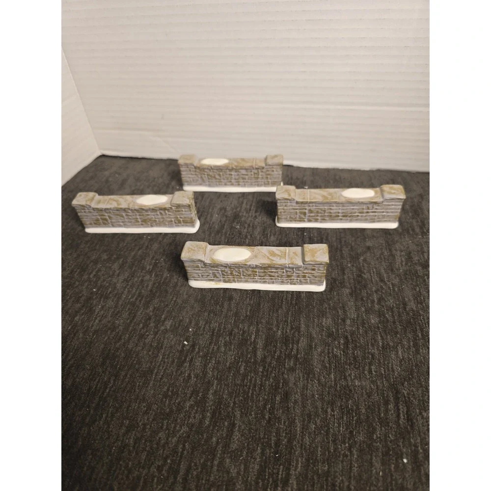 Department 56 Uptown Wall Set Of 4 4025441 Retired Village Accessories